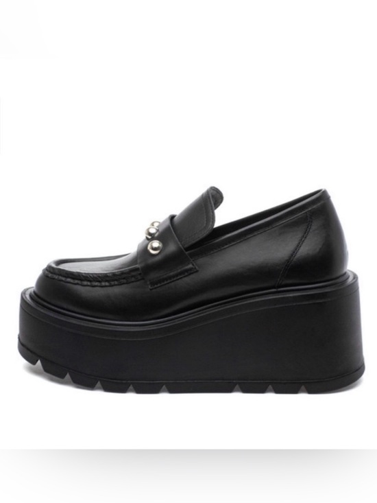 J/SLIDES Shoes - NWT J/SLIDES VICKY Black Leather Platform